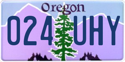OR license plate 024UHY