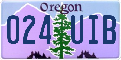 OR license plate 024UIB
