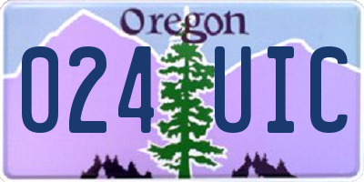 OR license plate 024UIC