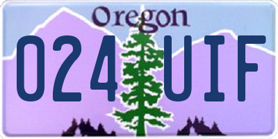 OR license plate 024UIF