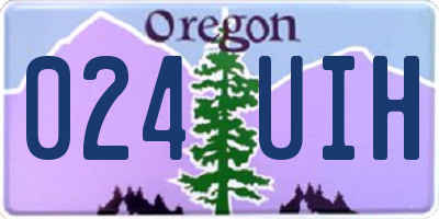 OR license plate 024UIH