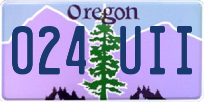 OR license plate 024UII