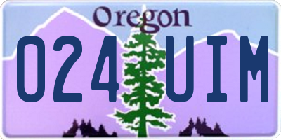 OR license plate 024UIM