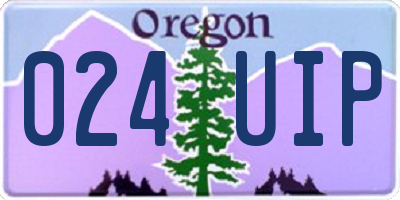 OR license plate 024UIP