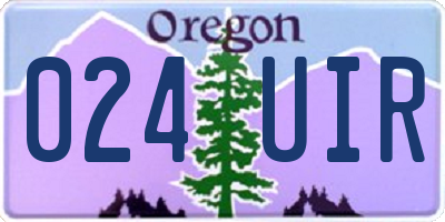 OR license plate 024UIR