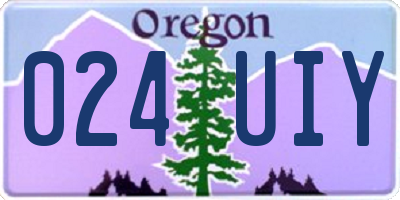 OR license plate 024UIY