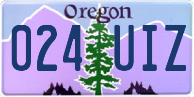 OR license plate 024UIZ