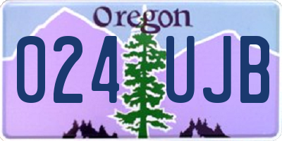 OR license plate 024UJB