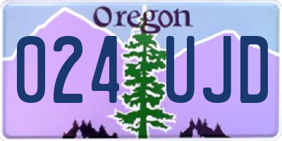 OR license plate 024UJD