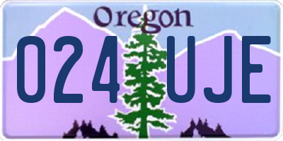OR license plate 024UJE