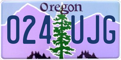OR license plate 024UJG