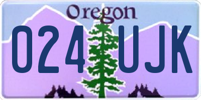 OR license plate 024UJK