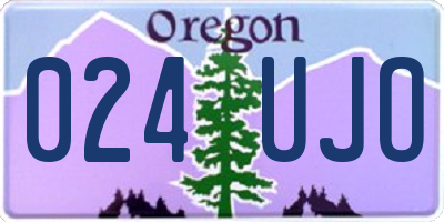 OR license plate 024UJO