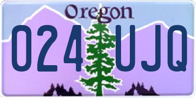 OR license plate 024UJQ