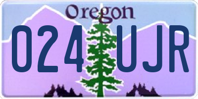 OR license plate 024UJR