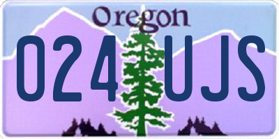 OR license plate 024UJS