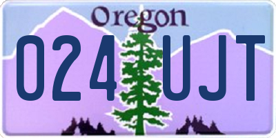 OR license plate 024UJT