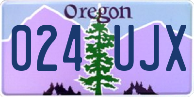 OR license plate 024UJX