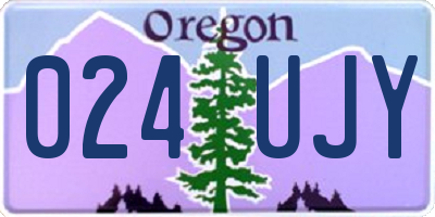 OR license plate 024UJY
