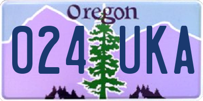 OR license plate 024UKA
