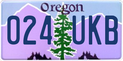 OR license plate 024UKB