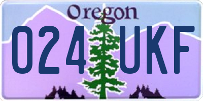 OR license plate 024UKF