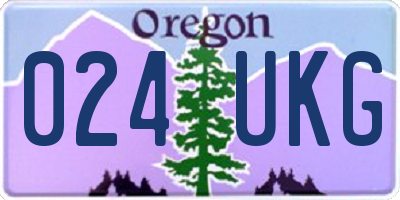 OR license plate 024UKG