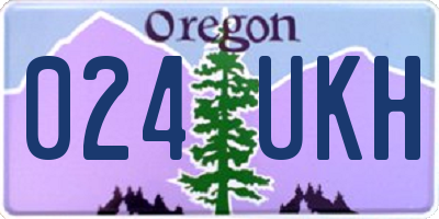 OR license plate 024UKH