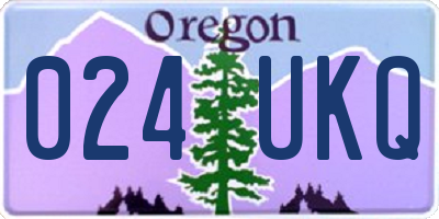 OR license plate 024UKQ