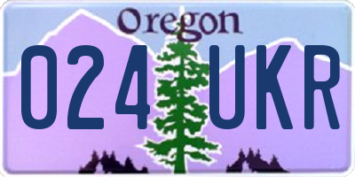 OR license plate 024UKR