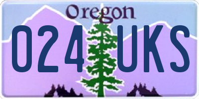 OR license plate 024UKS