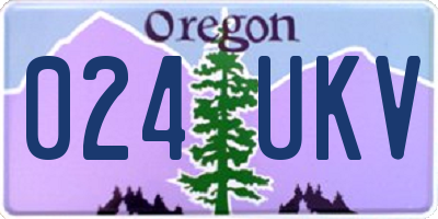 OR license plate 024UKV