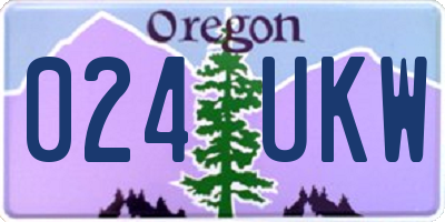 OR license plate 024UKW