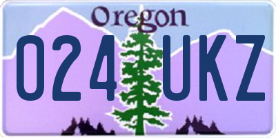 OR license plate 024UKZ