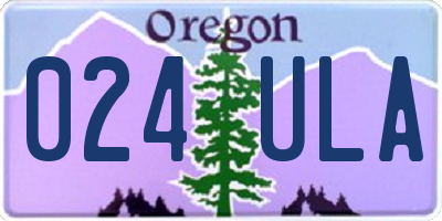 OR license plate 024ULA
