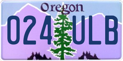 OR license plate 024ULB