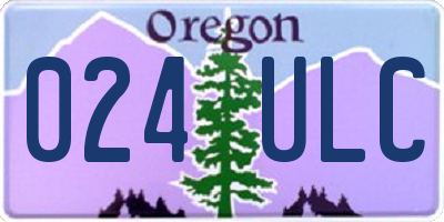 OR license plate 024ULC