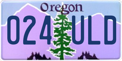OR license plate 024ULD