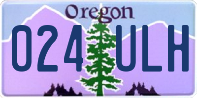 OR license plate 024ULH