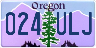 OR license plate 024ULJ