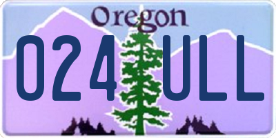 OR license plate 024ULL