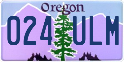 OR license plate 024ULM