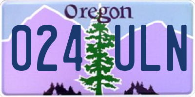 OR license plate 024ULN