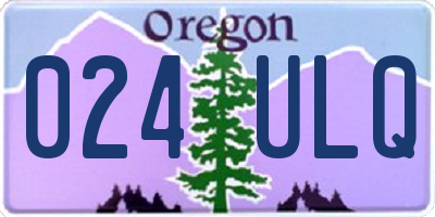 OR license plate 024ULQ