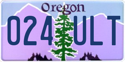OR license plate 024ULT