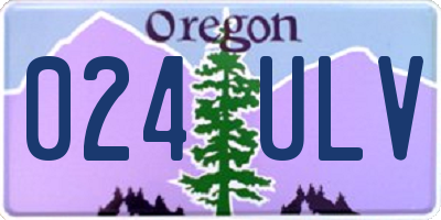 OR license plate 024ULV