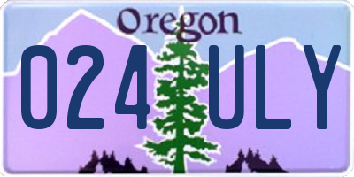 OR license plate 024ULY