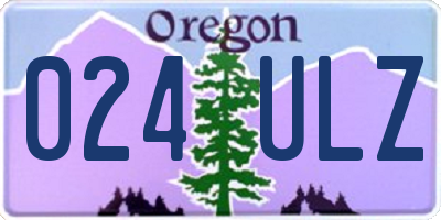 OR license plate 024ULZ