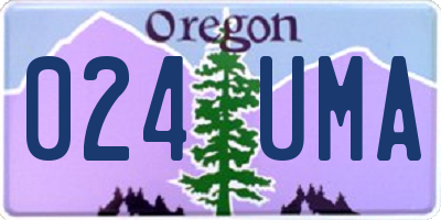 OR license plate 024UMA