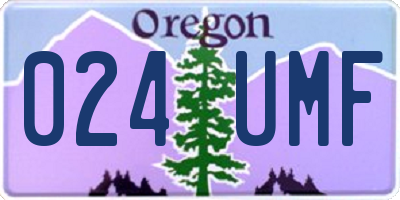 OR license plate 024UMF